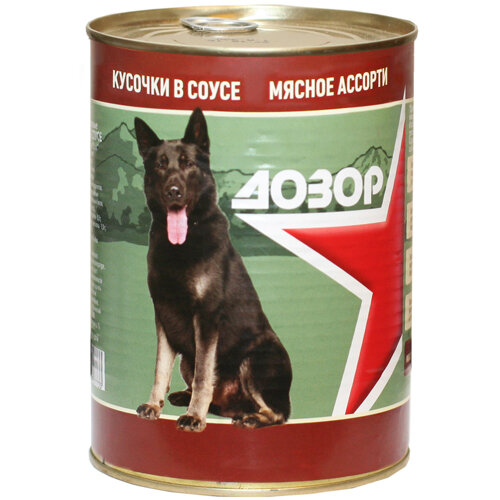Заказать онлайн Дозор консервы для собак Мясное ассорти 970 г. в интернет-магазине зоотоваров Зубастик-ДВ в Хабаровске и по всей России.