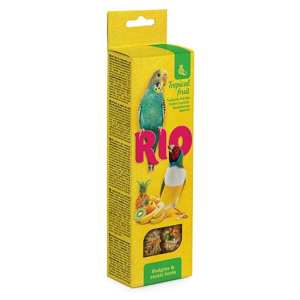 Заказать онлайн RIO STICKS - Рио Палочки для волнистых попугайчиков и экзотических птиц с тропическими фруктами 2 штуки - 80гр в интернет-магазине зоотоваров Зубастик-ДВ в Хабаровске и по всей России.
