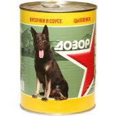 Купить онлайн Дозор консервы для собак Цыпленок 970 г. в Зубастик-ДВ (интернет-магазин зоотоваров) с доставкой по Хабаровску и по всей России.