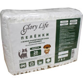 Купить онлайн Glory Life Пеленки для домашних животных одноразовые с липким слоем белые 60х60 в Зубастик-ДВ (интернет-магазин зоотоваров) с доставкой по Хабаровску и по всей России.