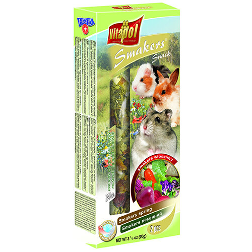 Заказать онлайн Vitapol Smakers Весенний микс Лакомые палочки для грызунов 90 г. в интернет-магазине зоотоваров Зубастик-ДВ в Хабаровске и по всей России.