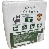 Купить онлайн Glory Life Пеленки для домашних животных одноразовые с липким слоем белые 60х90 в Зубастик-ДВ (интернет-магазин зоотоваров) с доставкой по Хабаровску и по всей России.