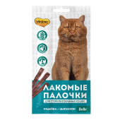 Купить онлайн Мнямс лакомые палочки 13,5 см для стерилизованных кошек из индейки и цыпленка 3х5 г в Зубастик-ДВ (интернет-магазин зоотоваров) с доставкой по Хабаровску и по всей России.