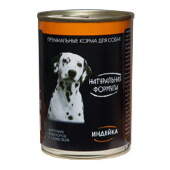Купить онлайн НАТУРАЛЬНАЯ ФОРМУЛА влажный корм Индейка для собак - 410гр в Зубастик-ДВ (интернет-магазин зоотоваров) с доставкой по Хабаровску и по всей России.