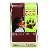 Купить онлайн ДИЛЛИ сухой корм Говяжий гуляш с овощами для собак в Зубастик-ДВ (интернет-магазин зоотоваров) с доставкой по Хабаровску и по всей России.