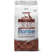 Купить онлайн Monge Dog Monoprotein корм для собак всех пород ягненок с рисом и картофелем в Зубастик-ДВ (интернет-магазин зоотоваров) с доставкой по Хабаровску и по всей России.