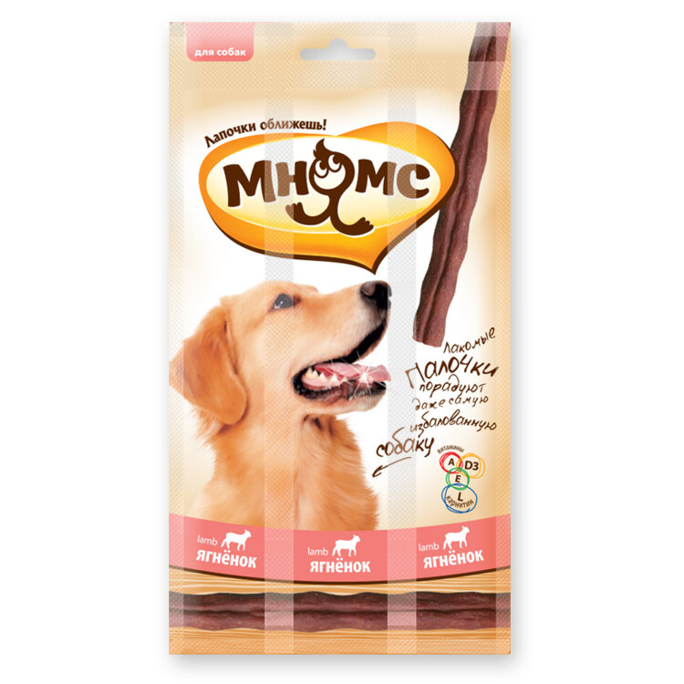 Заказать онлайн Мнямс лакомые палочки с ягненком для собак 45 г в интернет-магазине зоотоваров Зубастик-ДВ в Хабаровске и по всей России.