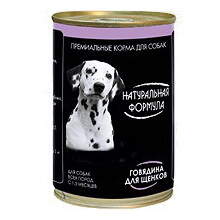 Заказать онлайн НАТУРАЛЬНАЯ ФОРМУЛА влажный корм Говядина для щенков - 410гр в интернет-магазине зоотоваров Зубастик-ДВ в Хабаровске и по всей России.