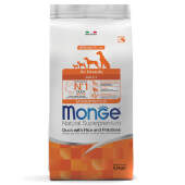 Купить онлайн Monge Dog Monoprotein корм для собак всех пород утка с рисом и картофелем в Зубастик-ДВ (интернет-магазин зоотоваров) с доставкой по Хабаровску и по всей России.