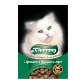 Купить онлайн Chammy пауч для кошек Кролик и индейка в соусе 85 гр. в Зубастик-ДВ (интернет-магазин зоотоваров) с доставкой по Хабаровску и по всей России.
