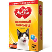 Купить онлайн МультиЛакомки Витамины для кошек Активный питомец 70 таб. в Зубастик-ДВ (интернет-магазин зоотоваров) с доставкой по Хабаровску и по всей России.