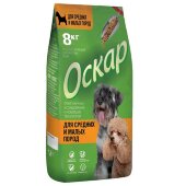 Купить онлайн Оскар Корм для взрослых собак средних и мелких пород в Зубастик-ДВ (интернет-магазин зоотоваров) с доставкой по Хабаровску и по всей России.