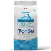 Купить онлайн Monge Dog Speciality Light корм для собак всех пород низкокалорийный лосось с рисом в Зубастик-ДВ (интернет-магазин зоотоваров) с доставкой по Хабаровску и по всей России.