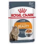 Купить онлайн ROYAL CANIN INTENSE BEAUTY - Роял Канин для взрослых кошек с чувствительной кожей и проблемной шерстью в желе - 85гр в Зубастик-ДВ (интернет-магазин зоотоваров) с доставкой по Хабаровску и по всей России.