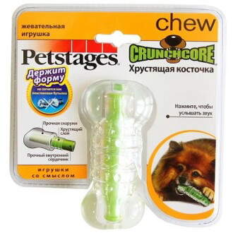 Заказать онлайн Petstages игрушка для собак "Хрустящая косточка" резиновая 10 см малая в интернет-магазине зоотоваров Зубастик-ДВ в Хабаровске и по всей России.