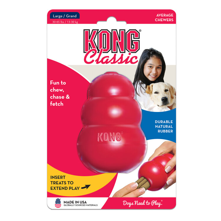 Заказать онлайн KONG Classic игрушка для собак КОНГ L большая 10х6 см в интернет-магазине зоотоваров Зубастик-ДВ в Хабаровске и по всей России.